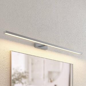 Lindby LED zrcadlové světlo Jukka, 120 cm, chrom, kov, IP44, Chrom / stříbro, Koupelna, Hliník, Moderní
