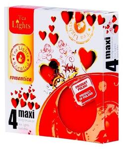 Čajové Maxi 4ks Romantica vonné svíčky