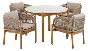 Nordic Living Zahradní set židlí a stolu Terracina