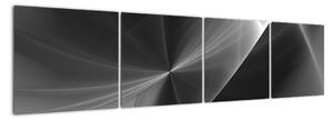 Černobílý abstraktní obraz (160x40cm)