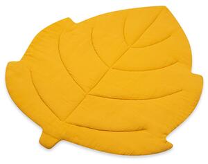 NEW BABY Mušelínová hrací deka Leaf mustard Bavlna Mušelín 100x120 cm