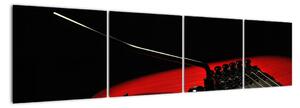 Obraz červené kytary (160x40cm)