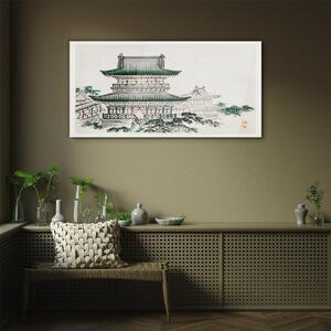 Obraz na skle Obraz na skle Asijské tradiční budovy