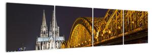 Obraz osvětleného mostu (160x40cm)