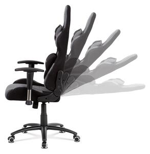 Kancelářská židle houpací mech., šedá látka, kovový kříž