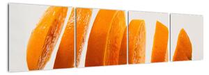 Moderní obraz - dílky pomeranče (160x40cm)