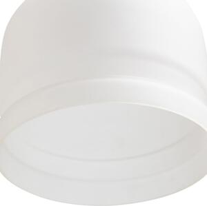 Hoorns Bílé skleněné závěsné světlo Micana 27 cm