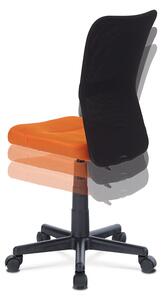 Kancelářská židle dětská látka MESH oranžová a černá KA-2325 ORA