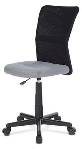 Kancelářská židle dětská látka MESH šedá a černá KA-2325 GREY
