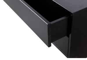 Hoorns Černý borovicový TV stolek Frederica 75 x 39,5 cm