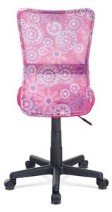 Kancelářská židle, růžová mesh, plastový kříž, síťovina motiv KA-2325 PINK