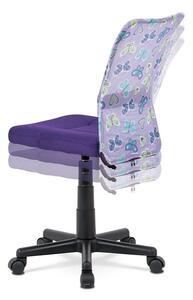 Kancelářská židle dětská látka MESH fialová s motivem KA-2325 PUR