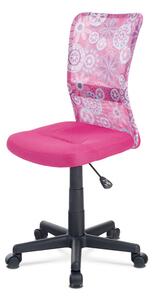 Kancelářská židle dětská látka MESH růžová s motivem KA-2325 PINK