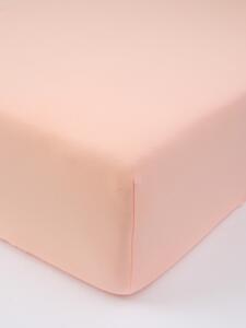 Jersey prostěradlo s lycrou Deluxe 90 × 200 cm – lososové