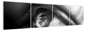 Černobílý obraz - detail oka (160x40cm)