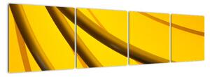 Žlutá abstrakce (160x40cm)