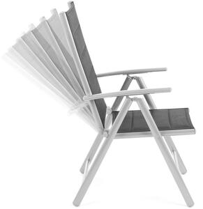 Home Garden Zahradní set Ibiza s 8 židlemi a stolem 185 cm, šedý