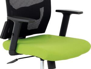 Autronic Kancelářská židle, látka zelená + černá, houpací mechnismus