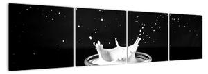 Obraz misky s mlékem (160x40cm)