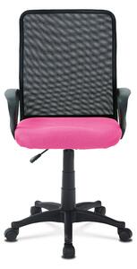 Kancelářská židle růžová a černá látka MESH KA-B047 PINK