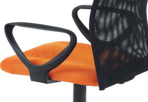 Kancelářská židle oranžová a černá látka MESH KA-B047 ORA