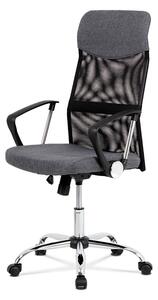 Kancelářská židle KA-E301 GREY, látka šedá, síťovina černá, VÝPRODEJ