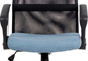 Kancelářská židle modrá látka a černá MESH KA-E301 BLUE