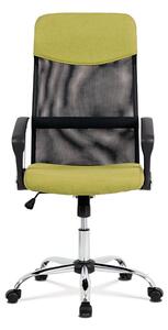 Kancelářská židle zelená látka a černá MESH KA-E301 GRN