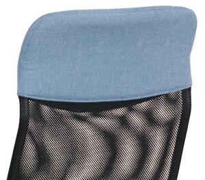 Kancelářská židle modrá látka a černá MESH KA-E301 BLUE