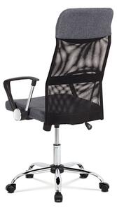 Kancelářská židle šedá látka a černá MESH KA-E301 GREY
