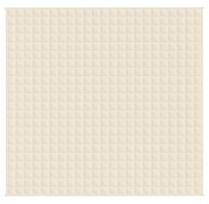Zátěžová deka světle krémová 220 x 230 cm 15 kg textil