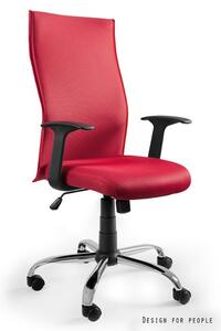UNIQUE Kancelářská židle Black on Black, červená