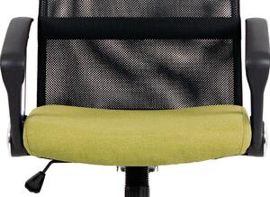 Kancelářská židle zelená látka a černá MESH KA-E301 GRN