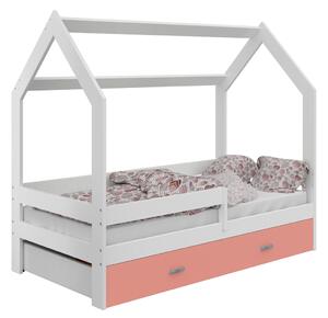 AMI nábytek Dětská postel DOMEČEK D3 80x160cm masiv bílá