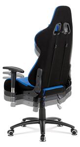 Kancelářská židle KA-F01 BLUE látka modrá/černá