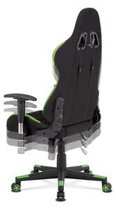 Kancelářská židle polohovací černá a zelená látka KA-F02 GRN
