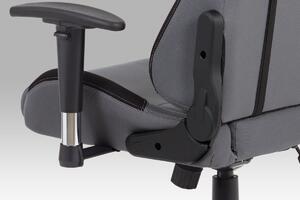 Kancelářská židle čalouněná látkou v šedé barvě KA-F05 GREY