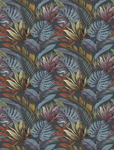 Vliesová obrazová tapeta na zeď, modro-hnědá, listy, FW4059-5, Feature Walls, Decoprint