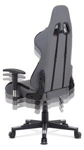 Autronic Kancelářská židle houpací mech., šedá + černá látka, plast. kříž