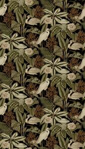 Vliesová obrazová tapeta na zeď, černá, ptáci, listy, FW4061-1, Feature Walls, Decoprint