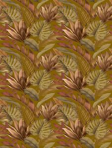 Vliesová obrazová tapeta na zeď, hnědá, listy, FW4059-3, Feature Walls, Decoprint