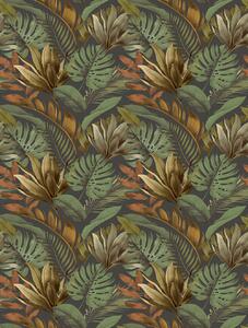 Vliesová obrazová tapeta na zeď, zeleno-hnědá, listy, FW4059-2, Feature Walls, Decoprint