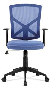 Kancelářská židle KA-H102 BLUE látka a síťovina modrá