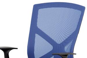 Kancelářská židle KA-H102 BLUE látka a síťovina modrá