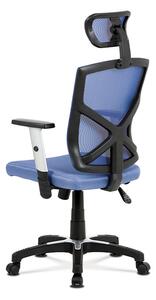 Kancelářská židle KA-H104 BLUE látka a síťovina modrá