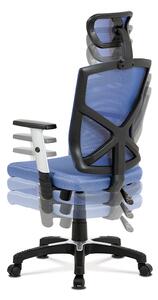 Kancelářská židle KA-H104 BLUE látka a síťovina modrá