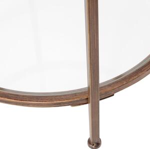 Hoorns Mosazný kovový odkládací stolek Gosed 46 cm