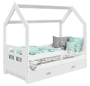 AMI nábytek Dětská postel DOMEČEK D3D 80x160cm masiv bílá