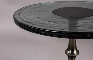 Černý skleněný konferenční stolek DUTCHBONE SUE 60 cm