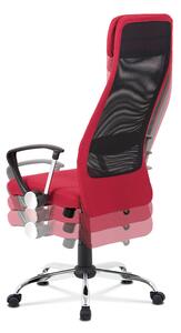 Kancelářská židle s houpacím mechanismem v kombinaci bordó látka a černá MESH KA-V206 BOR